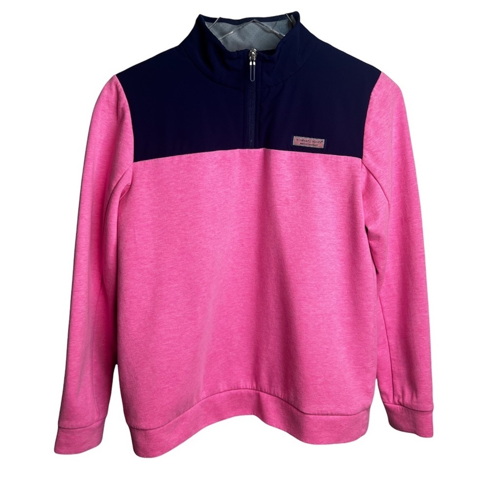Vineyard Vines Performance Half Zip Jacket Pink/N… - image 1